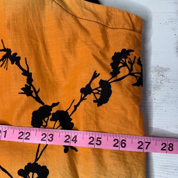 𝅺T22 Madison Paige II Fall Midi Dress Orange Black Ombre with tree shadow - Picture 8 of 13